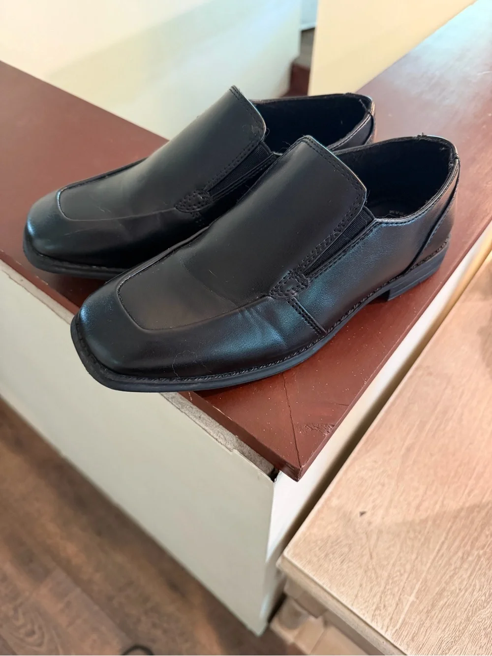 Sonoma Black Slip-On Leather Dress Loafers